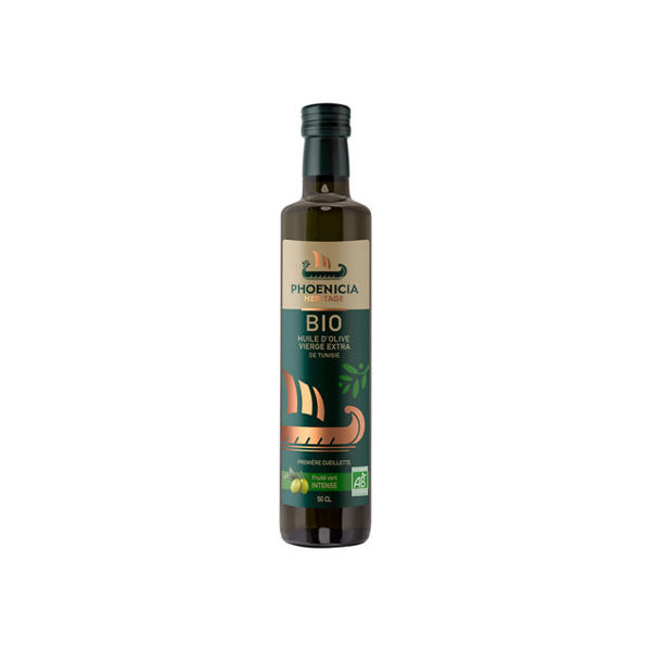Image de Huile d’olive vierge extra biologique Fruité Vert Intense – 50 cl